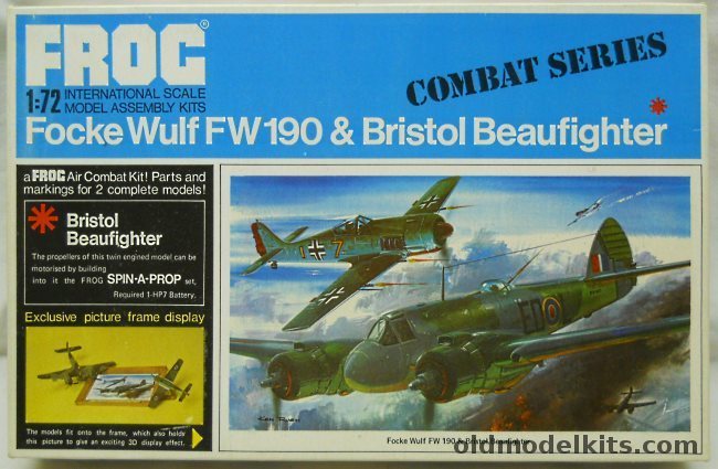 Frog 1/72 Combat Series Focke-Wulf FW-190 and Bristol Beaufighter, F522 plastic model kit